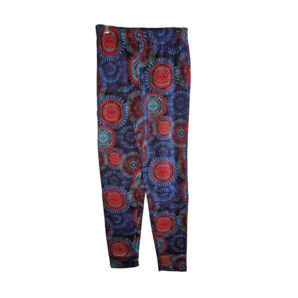 Easy Essentials Women's Legging Size Medium Cotton Spandex Mix NEW Blue Red